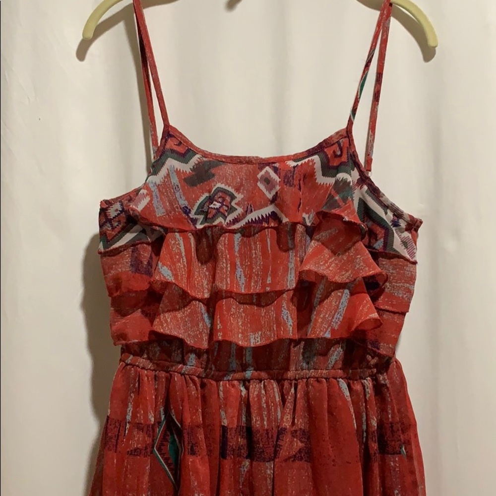 SHE’S COOL MAXI SUMMER/PATIO DRESS SZ M AZTEC